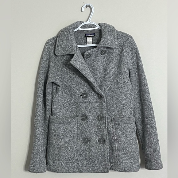 Patagonia Women’s Medium Gray Long Sleeve Double Button Down Sweater - Picture 1 of 6